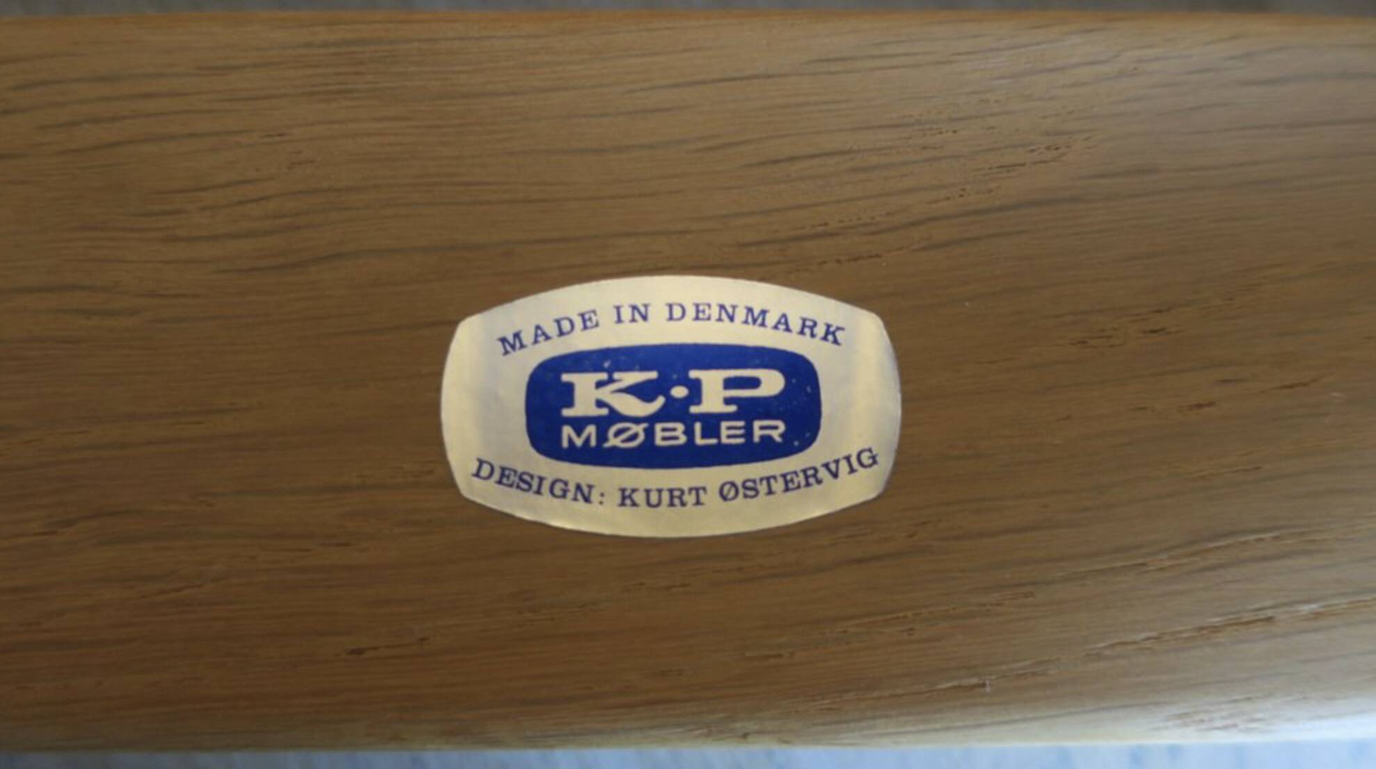 Pair of solid ash wide-seat dining chairs by Kurt Ostervig for KP Mobler, Denmark 1950s