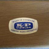 Pair of solid ash wide-seat dining chairs by Kurt Ostervig for KP Mobler, Denmark 1950s