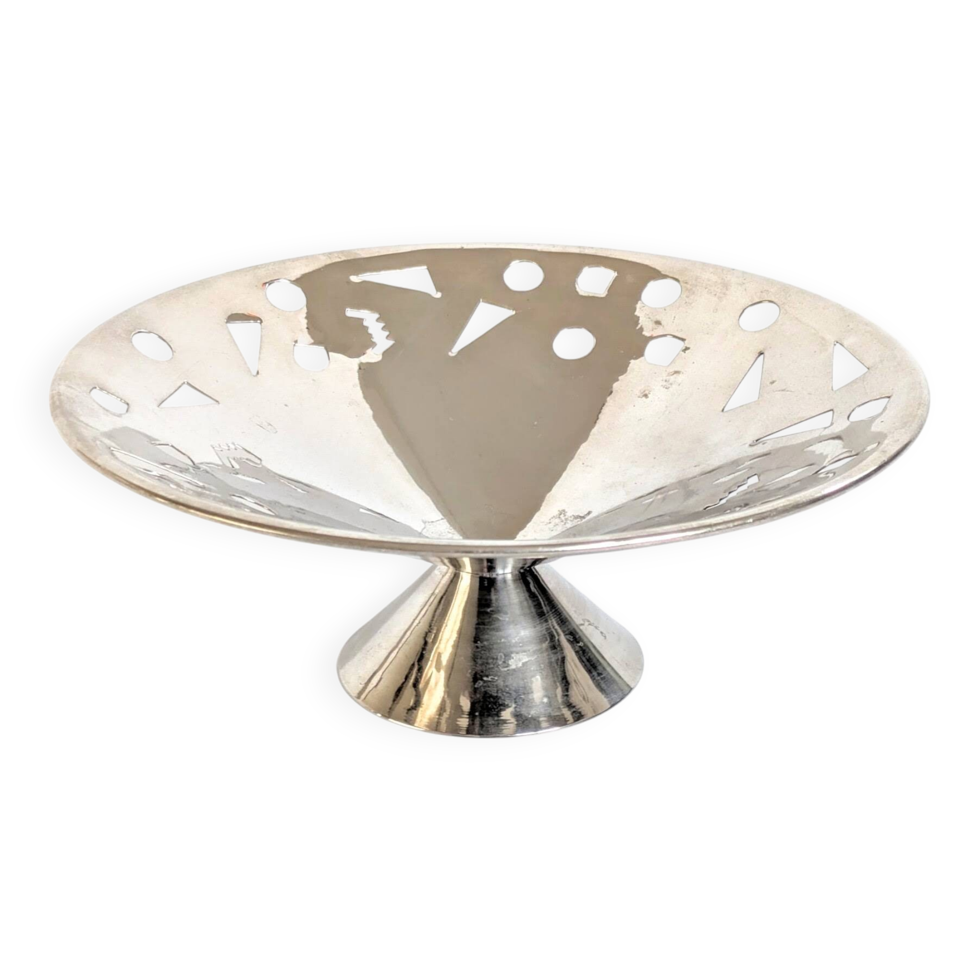 1980s Memphis Style Fruit Bowl | Stainless Steel