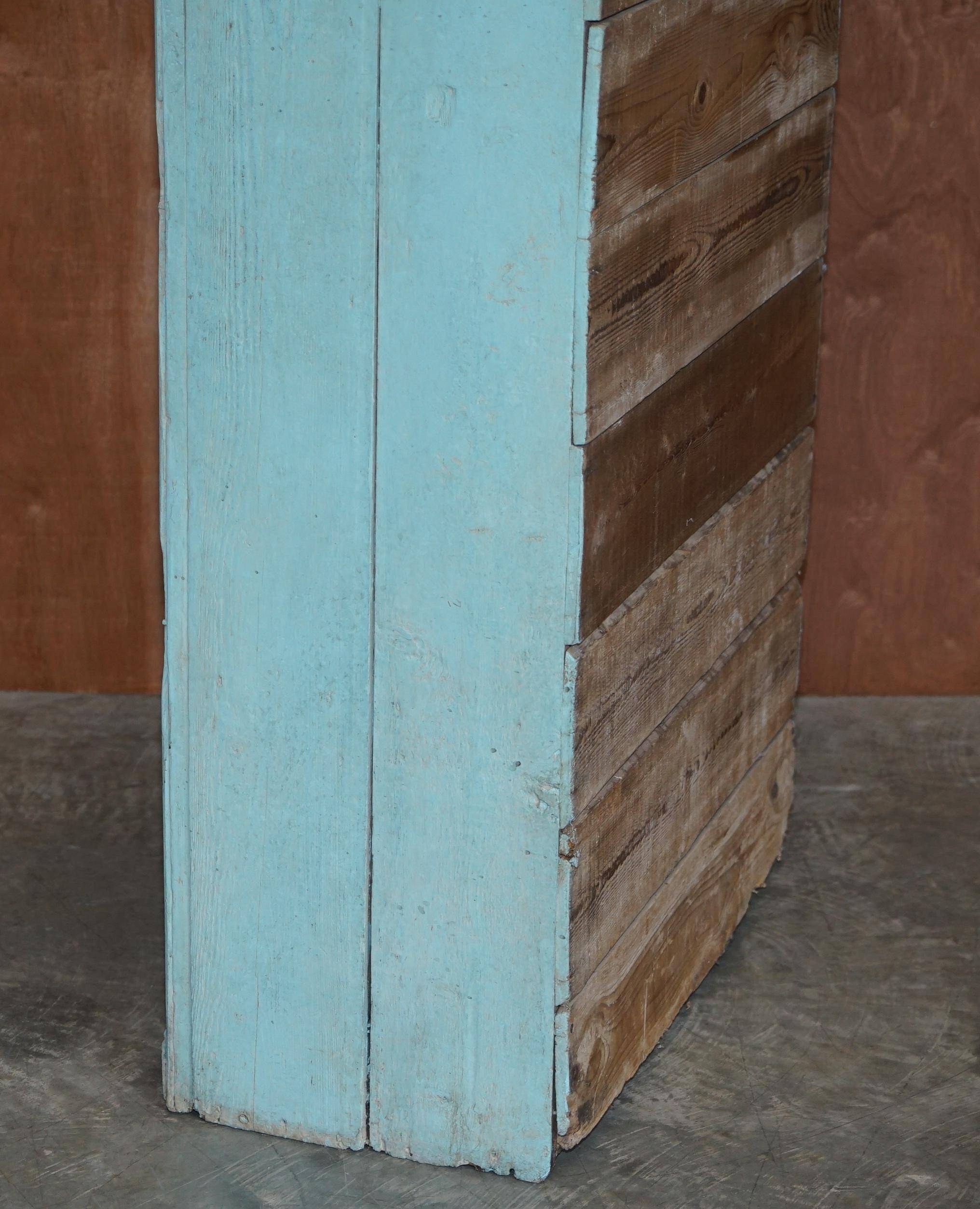 Hand-painted kitchen cupboard or bookcase from the Victorian era, 1860.