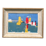 Abstract painting on panel