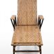 Rattan and bamboo chaise longue