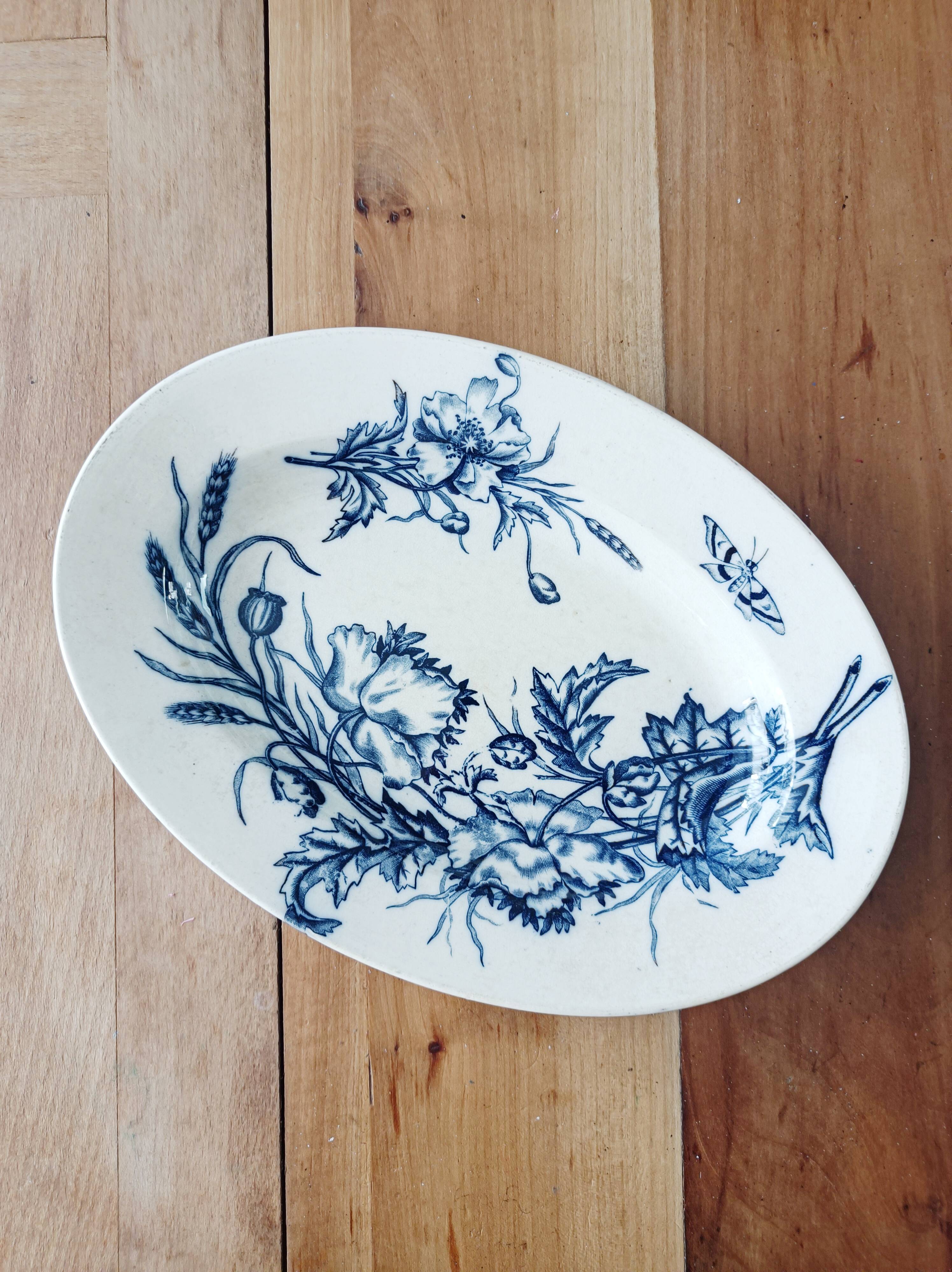 Oval iron earth dish BFK, Flora