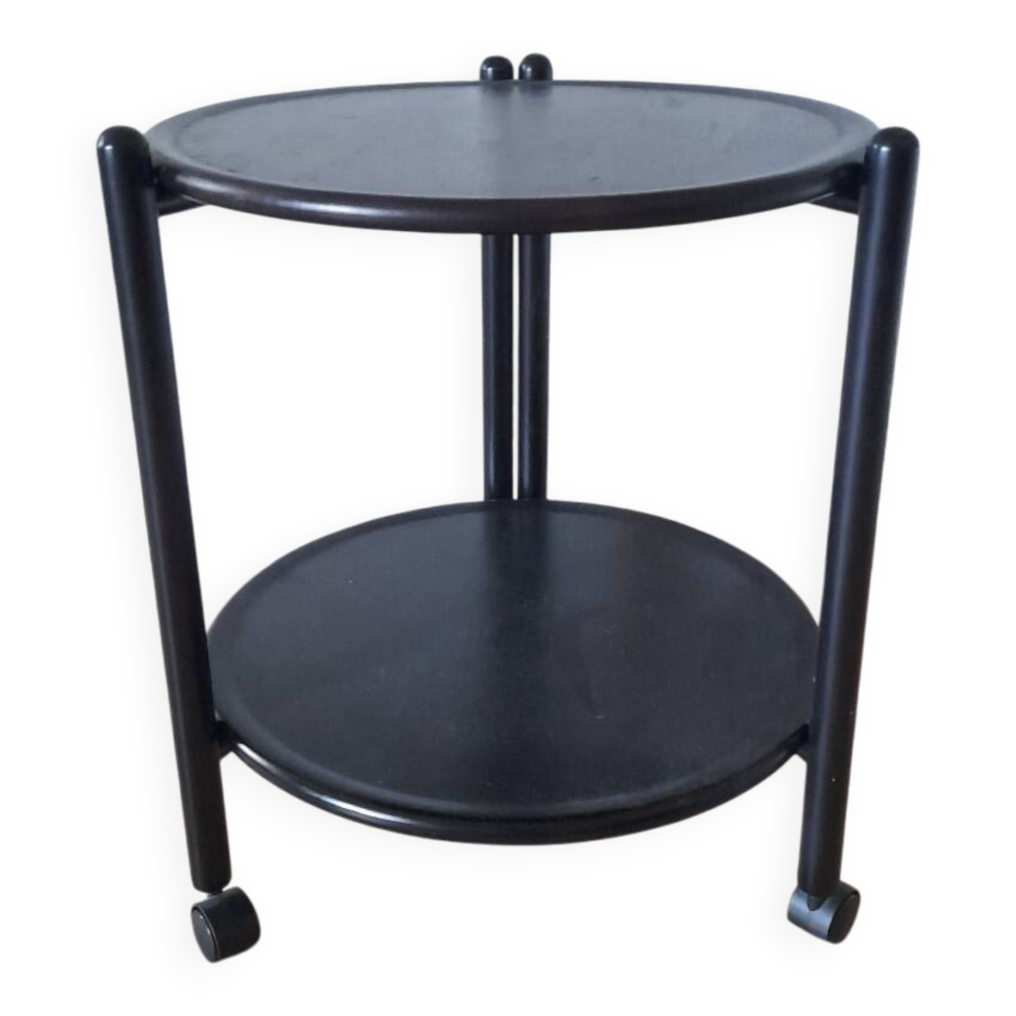 Danish folding dessert trolley with 2 trays, 1980s.