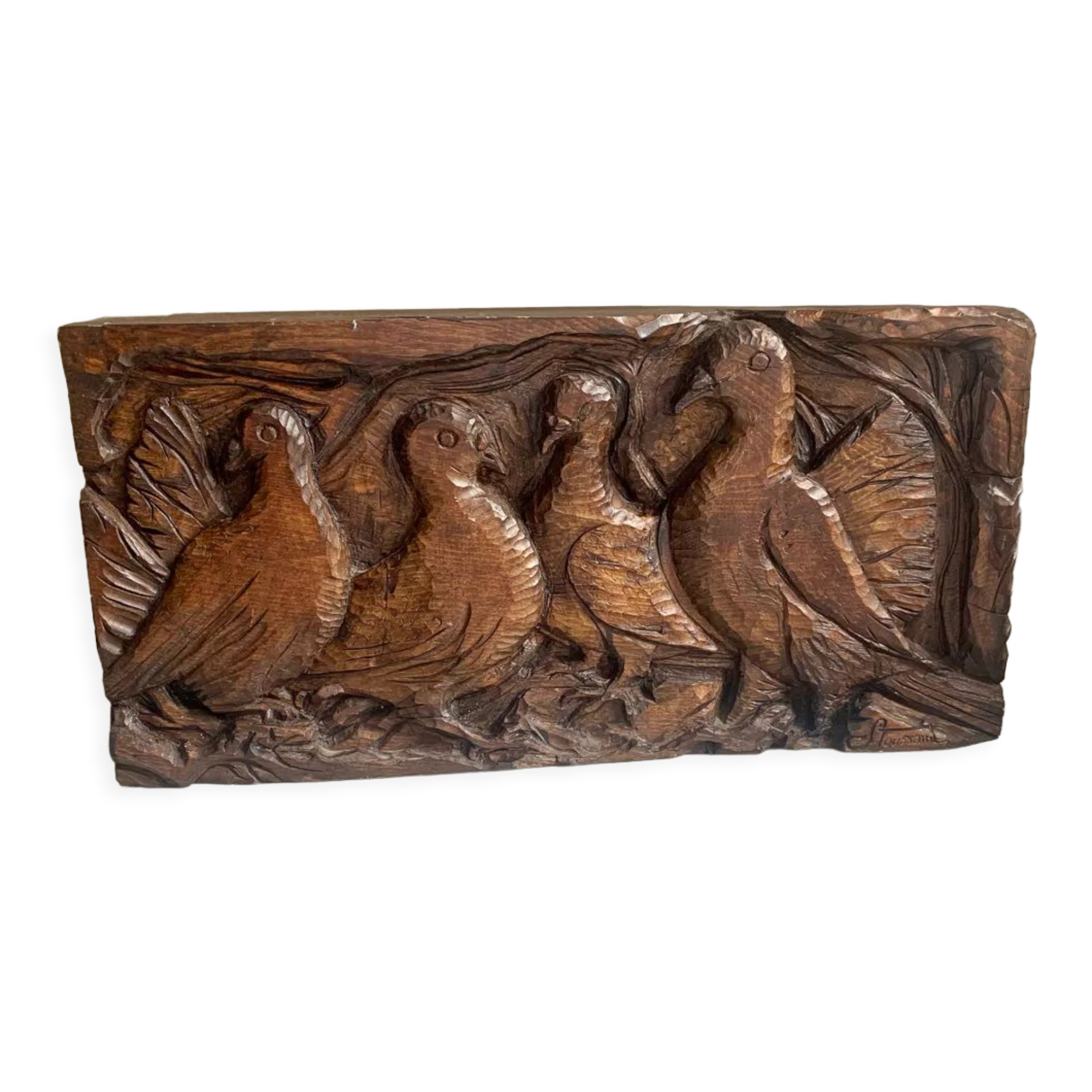 Carved wooden room decoration