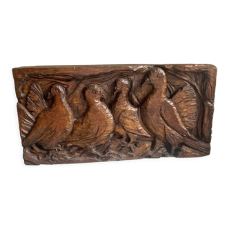 Carved wooden room decoration
