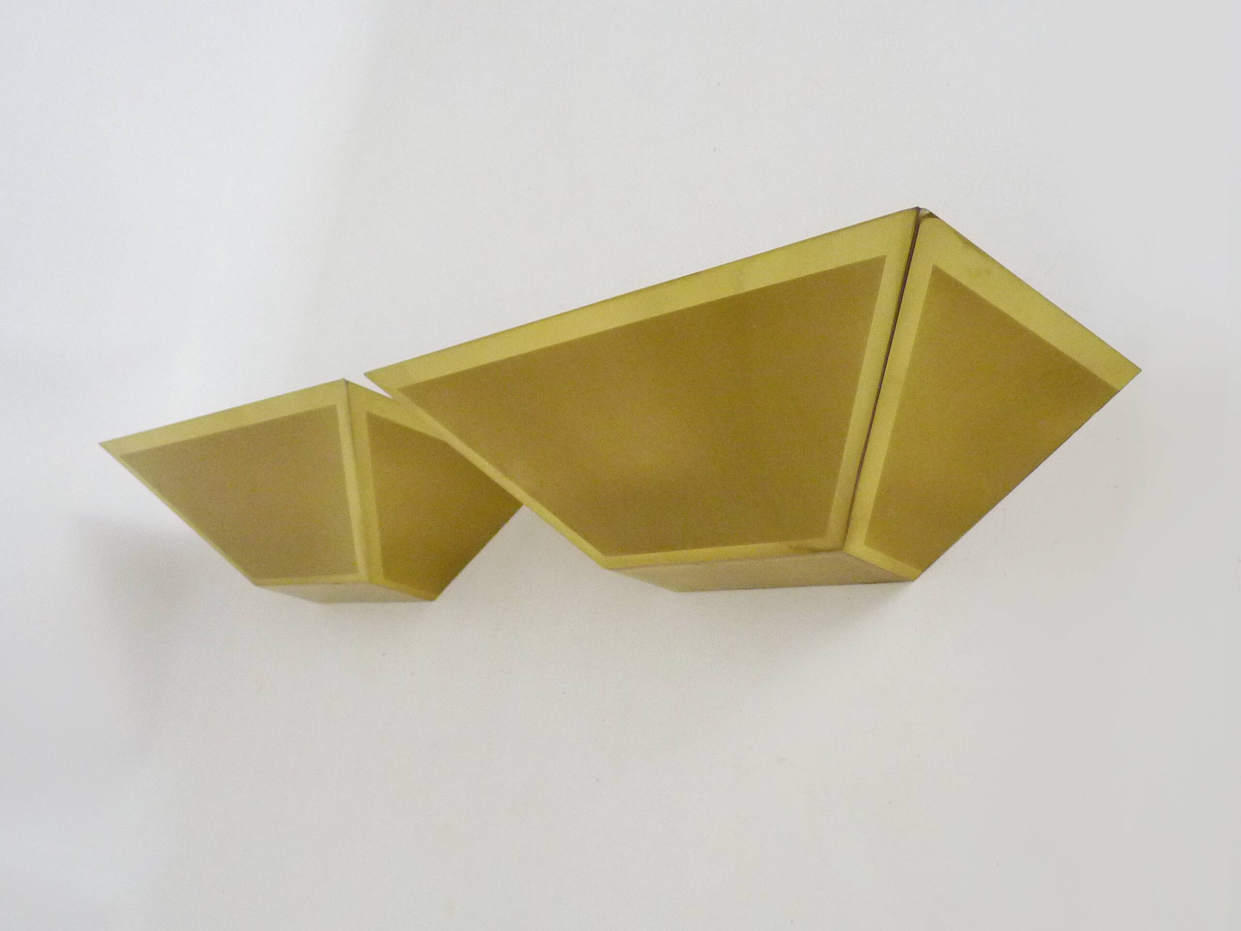 Pair of gold wall sconces 1980s