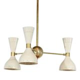 Brass Chandelier Sputnik Light - Vintage Italian Chandelier with 3 Arms