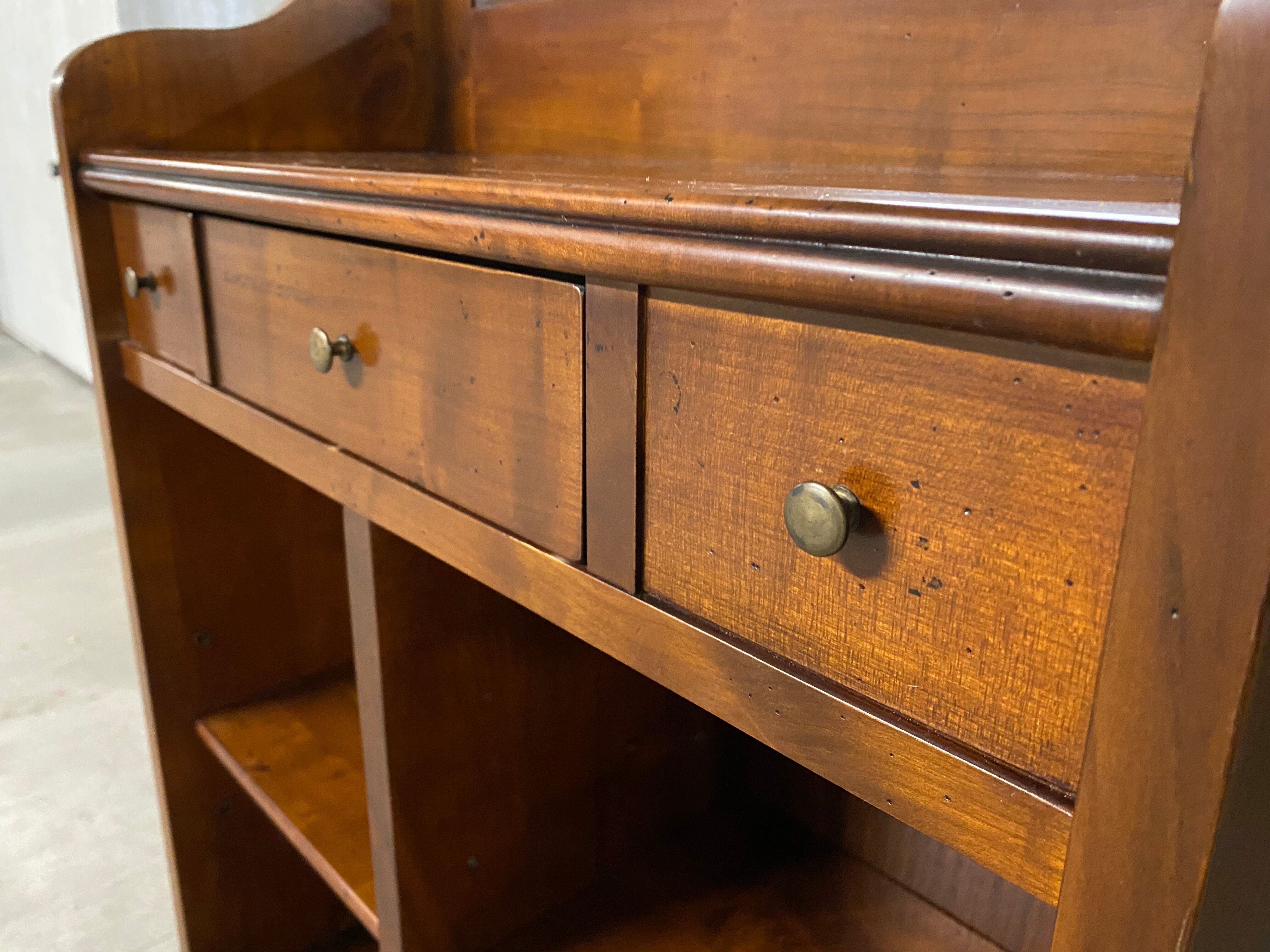 vintage 1970s walnut entrance locker room