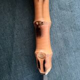 Serving knife with bamboo handle