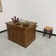 Oak and veneer counter or desk