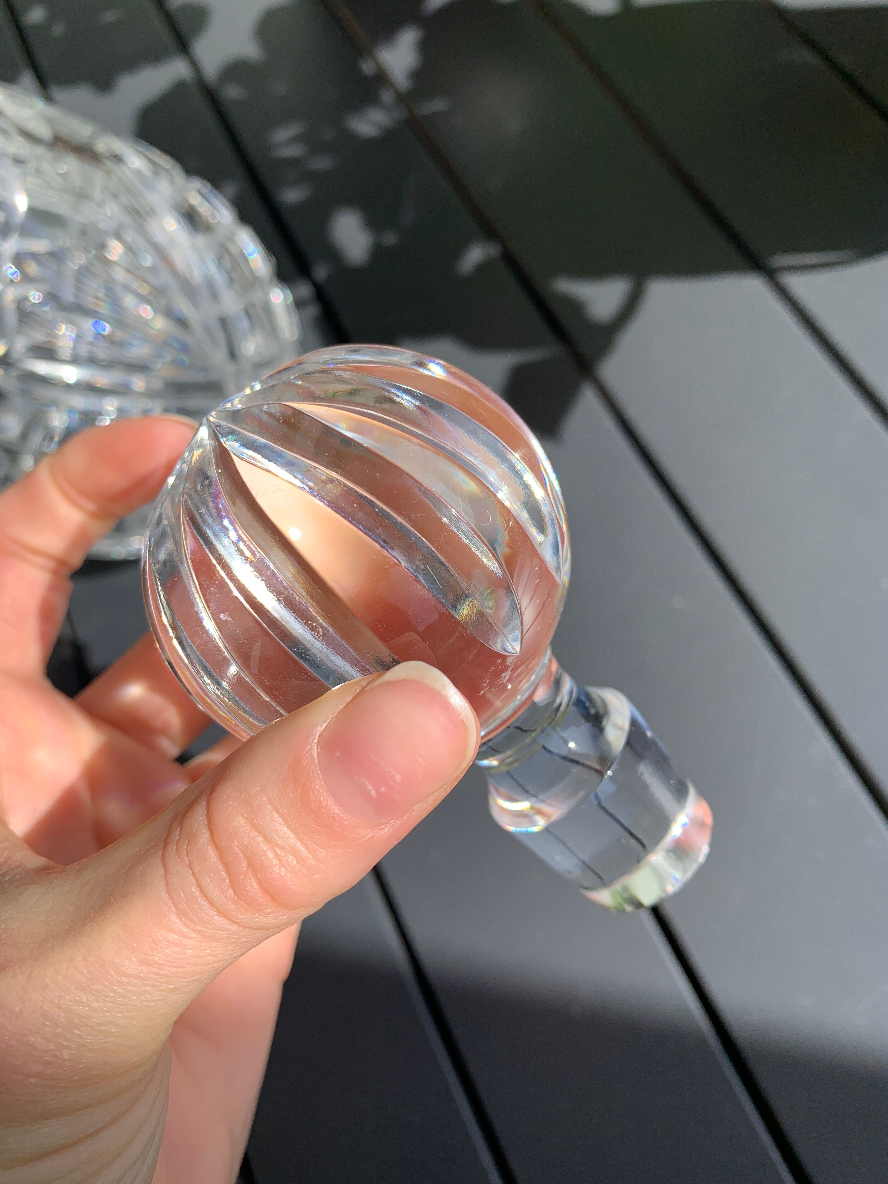 Vintage bohemian crystal decanter