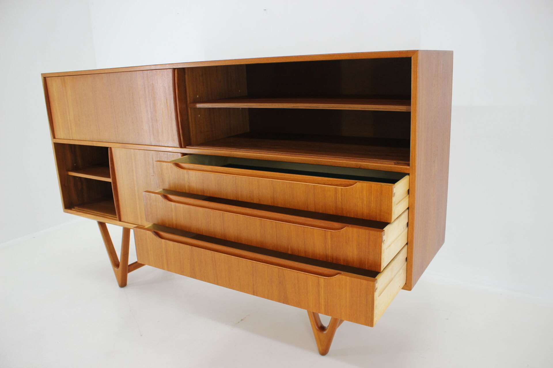 1960s Kurt Ostervig Teak Highboard ,Denmark