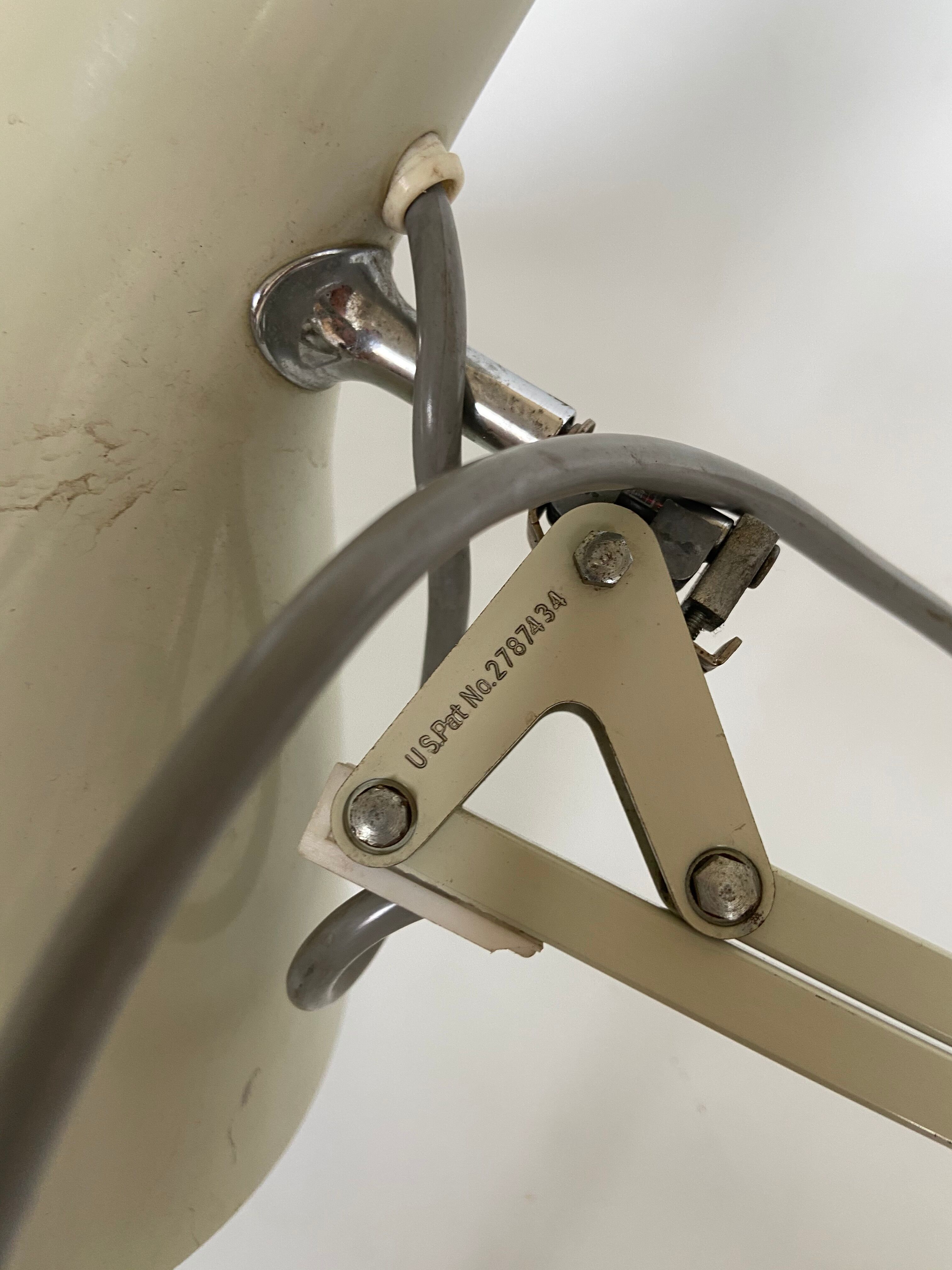 Luxo grey metal articulated lamp