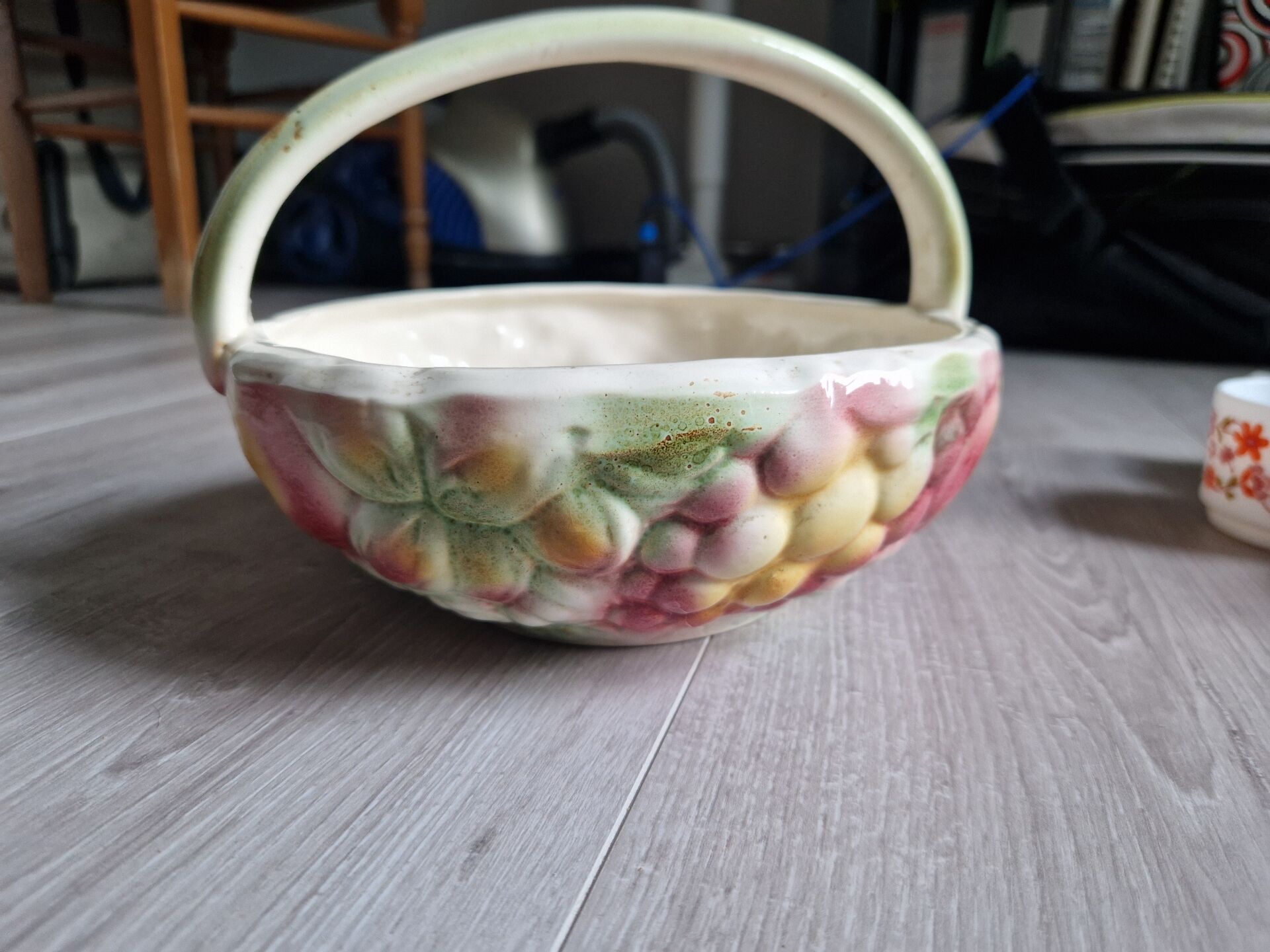 Coupe de fruit en barbotine sarreguemines