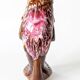 Vallauris fish pitcher vase from the 60s, amber and pink