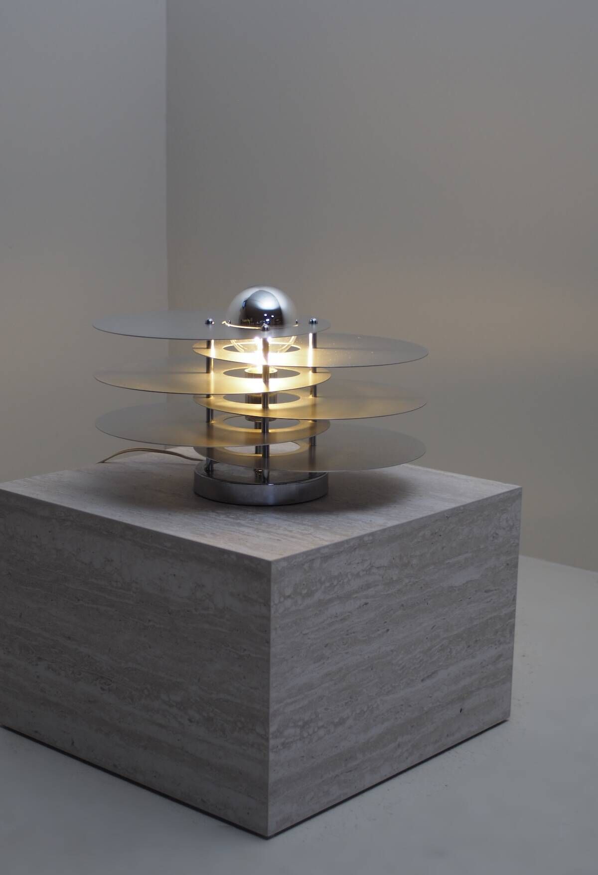 Space Age layered Italian table lamp- Italy, 1960s