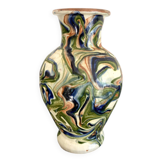 Mixed earth ceramic vase