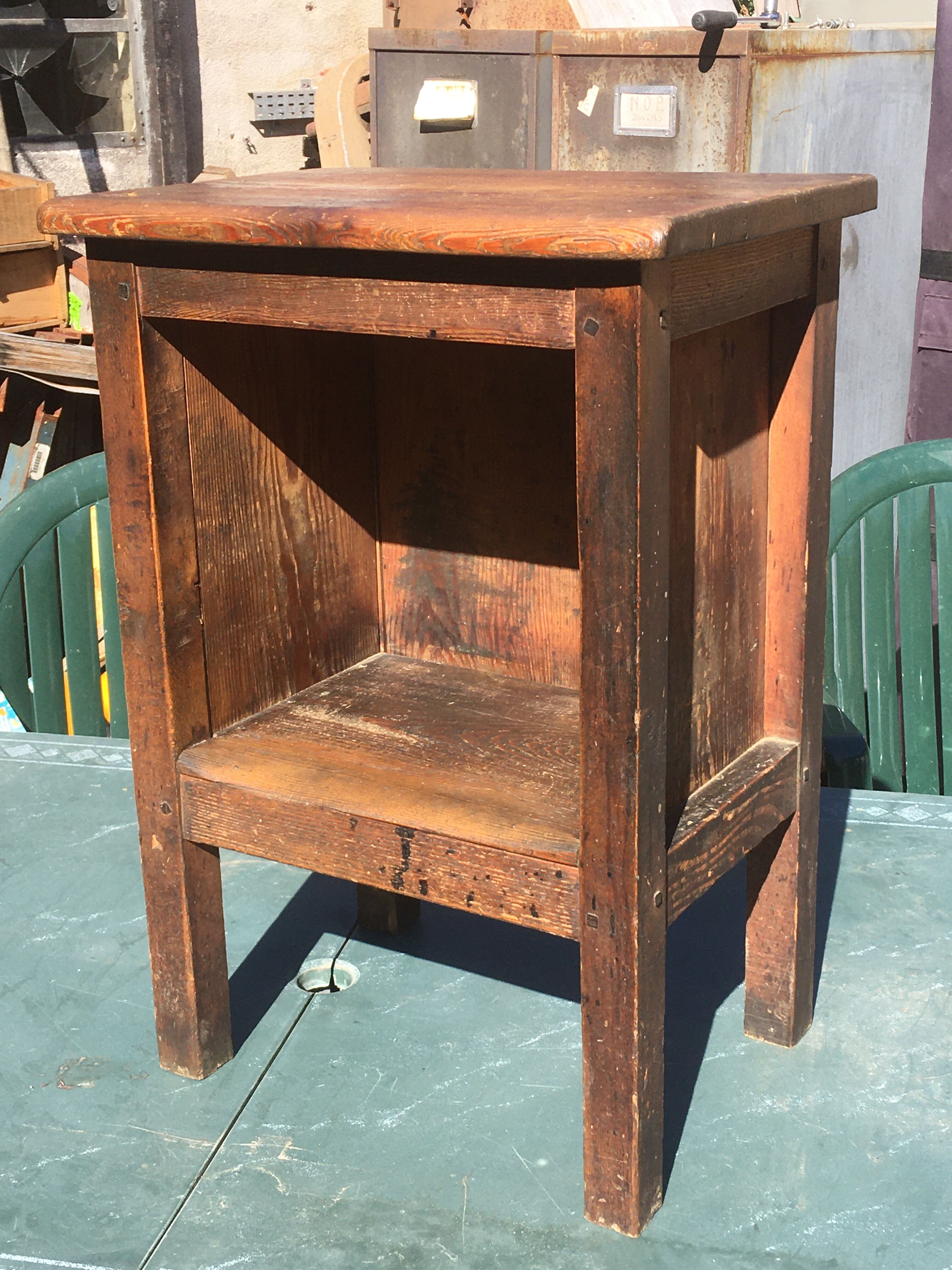 Wooden bedside table