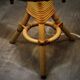 Mushroom rattan tripod lamp 60s