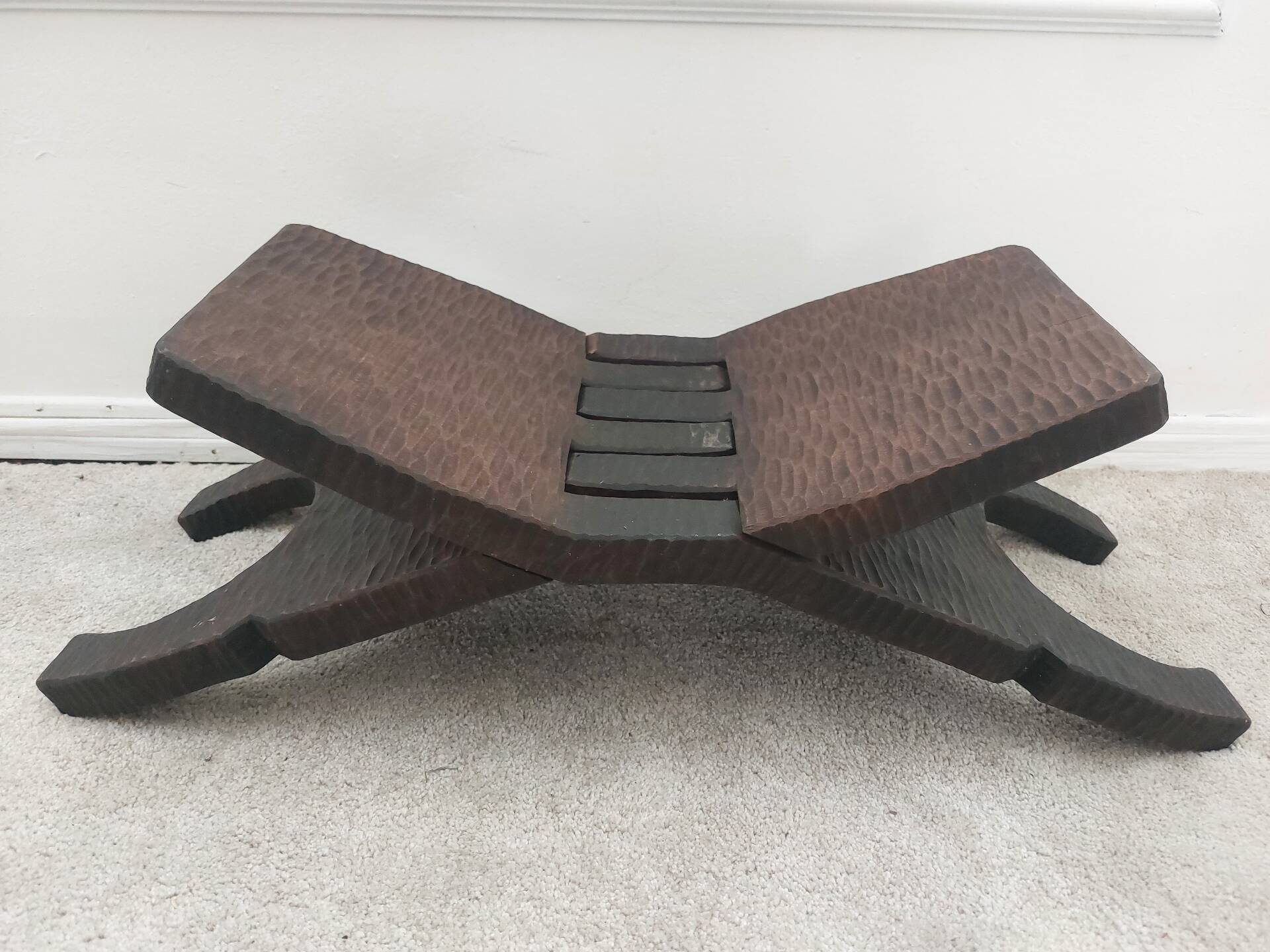 Small Mexican footrest attributed to Don Shoemaker.