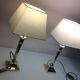 Pair of brass lamps art deco style 60s-70s