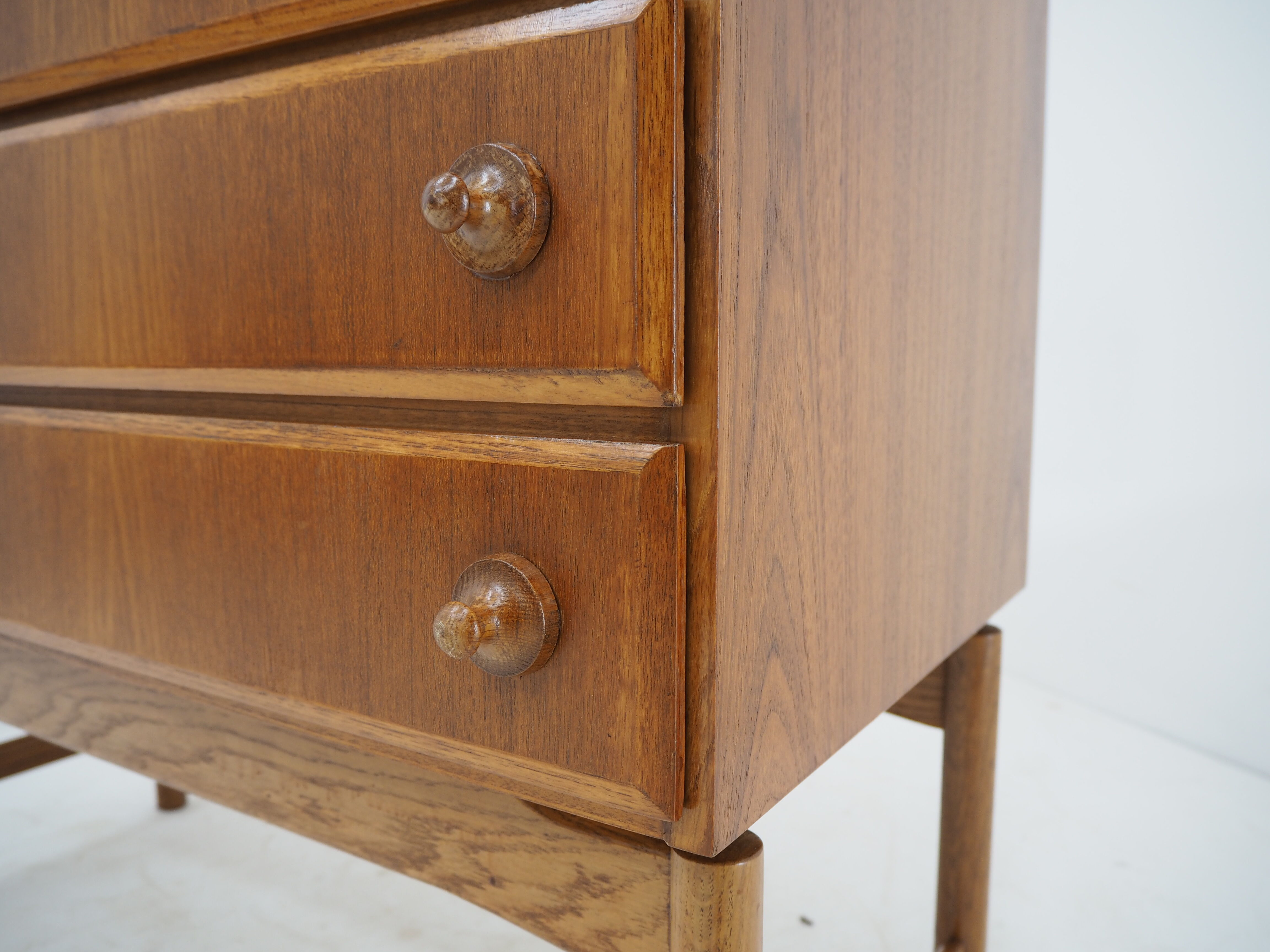 1960 Rare Teak and Oak Chest of Drawers by Krasna Jizba ,Czechoslovakia