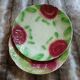 2 antique dessert plates in majolica