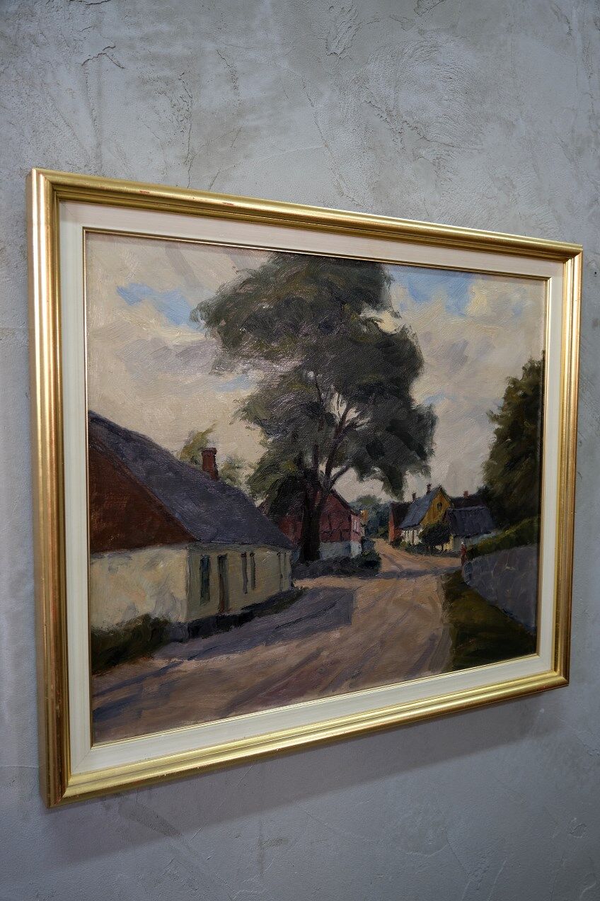 Gustav Berlin, Swedish painting, Oil on Panel, 1967