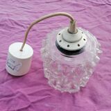 Vintage bubble glass pendant lamp