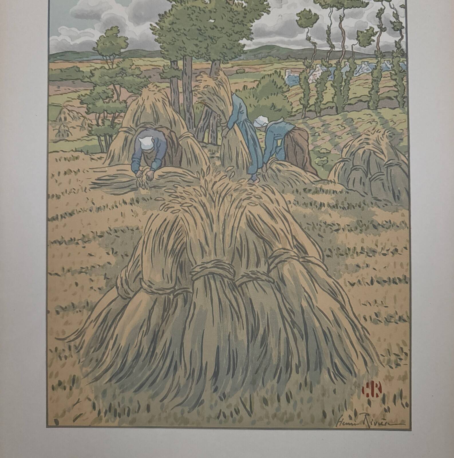 Lithographie par Henri Rivière La Féérie des Heures - L’Orage qui monte