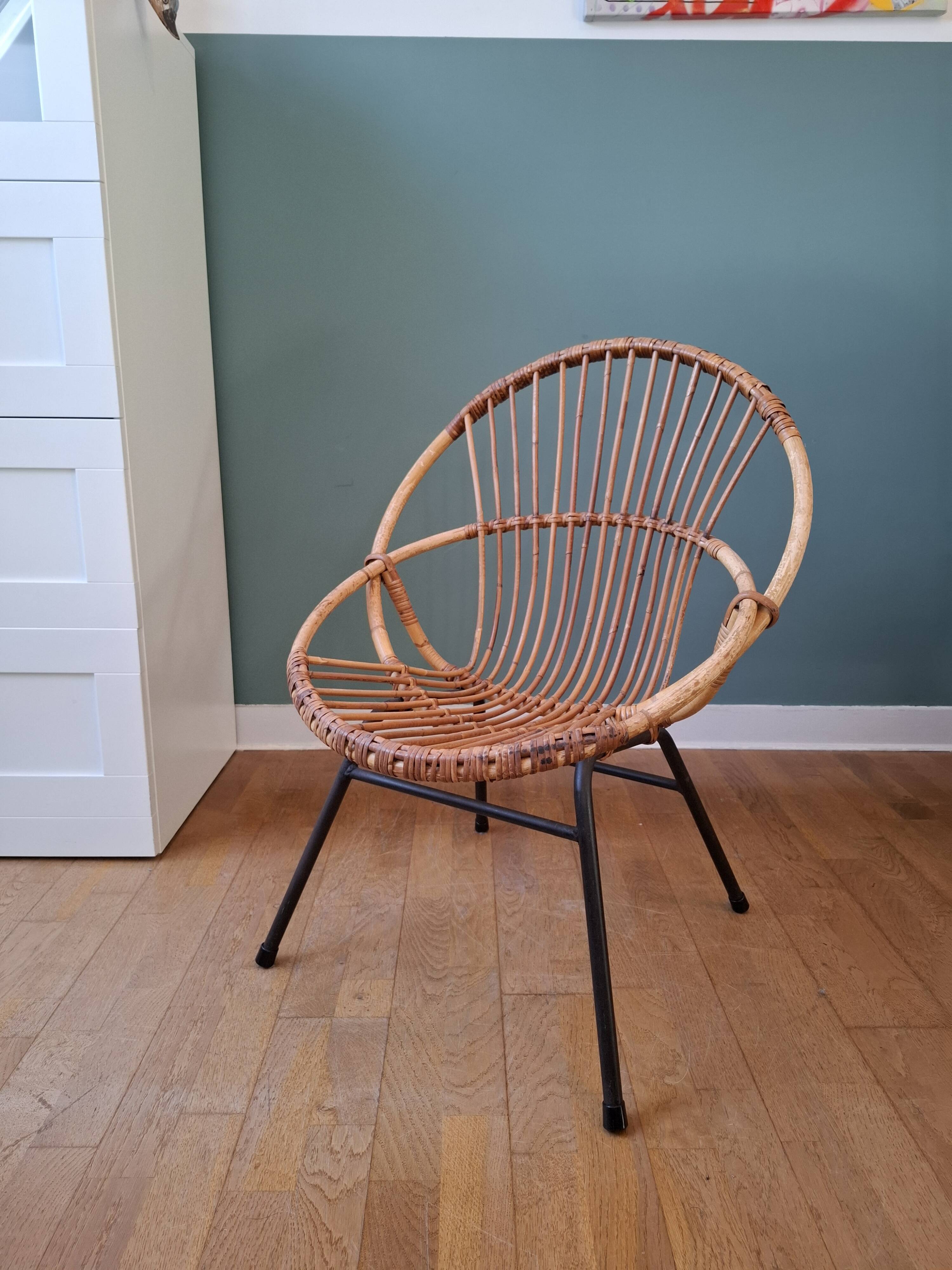 Rattan armchair