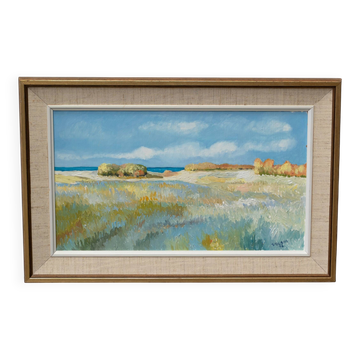 Scandinavian Landscape Painting by S Nilson 1976