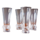 4 Champagne flutes from the 1950s in Daum crystal, Sorcy model