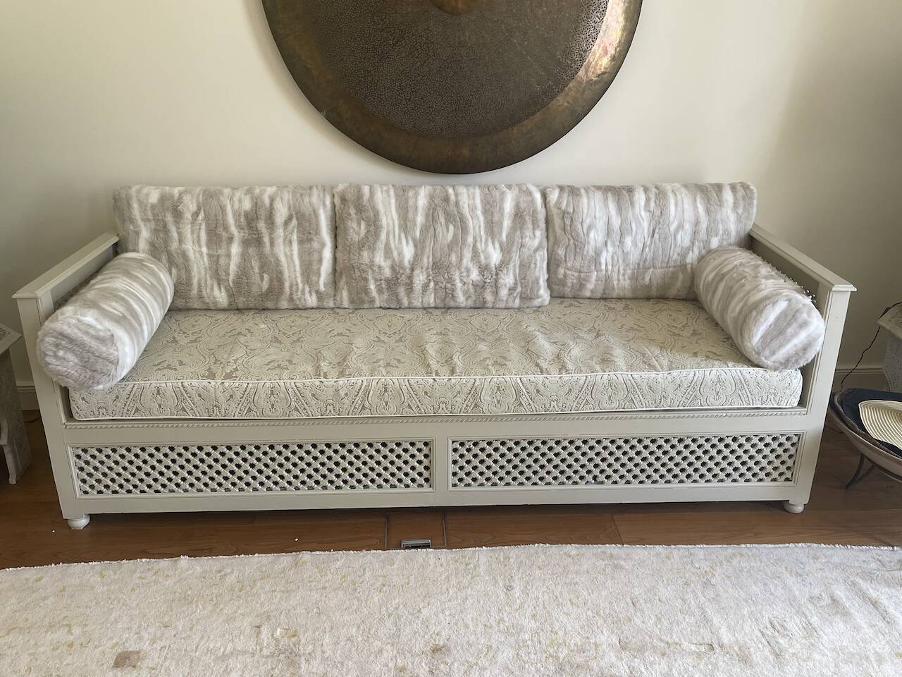 Large bespoke sofa – Farrow & Ball paint "Elephant's Breath"