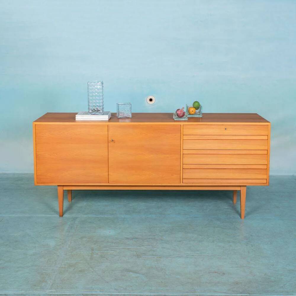 Vintage blond sideboard 60s minimalist credenza