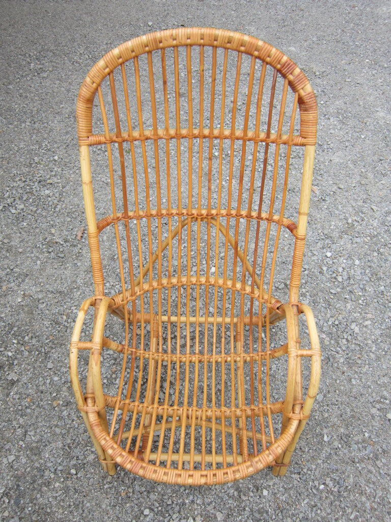 Rattan armchair 60s