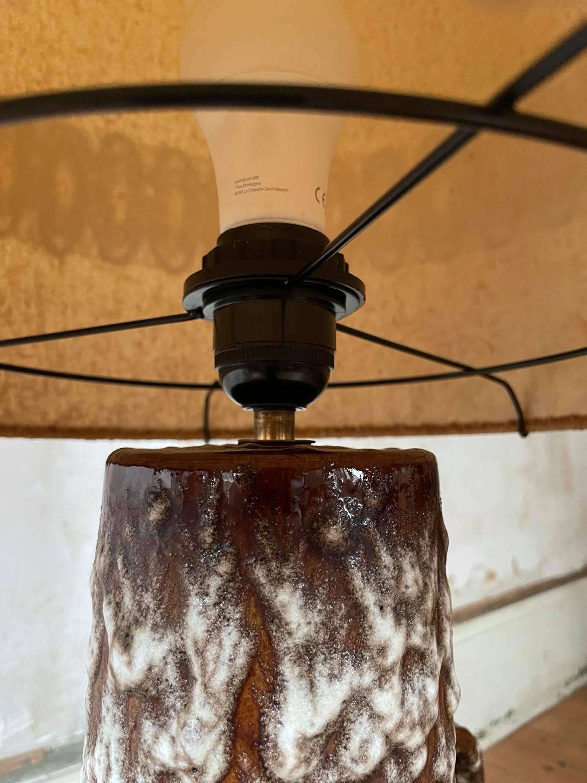 Ceramic floor lamp fat lava, germany 1960