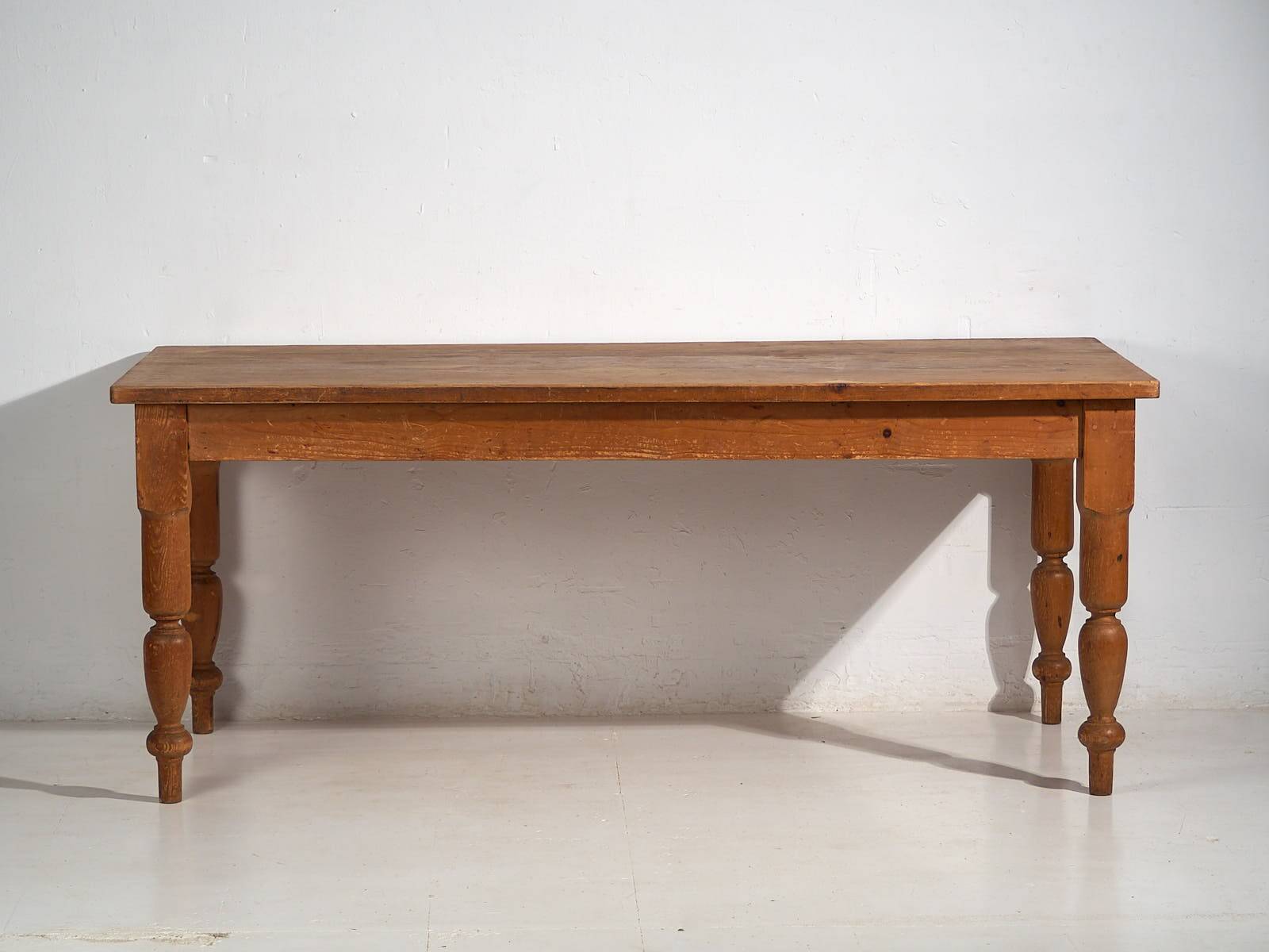 Antique long solid wood table (c.1920) #53