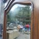 Old hosiery shell mirror cabinet Louis XV XIXth century beveled mirror mercury 2 drawers