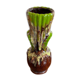 Large vase style Vallauris pistachio