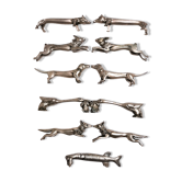 Service of POrte Knives Art Deco animals in the taste of Sandoz .....
