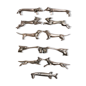 Service of POrte Knives Art Deco animals in the taste of Sandoz .....