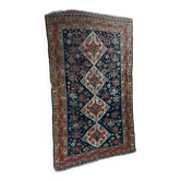 Antique handmade Persian Qashqai nomadic rug – blue background 94x112cm