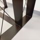 Vintage rectangular high table in glass and black metal from the 1980s.