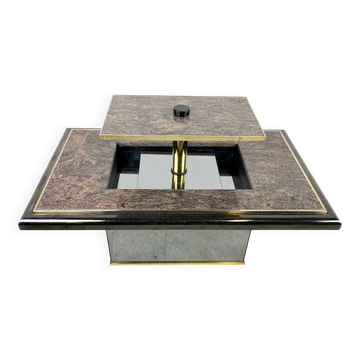 Vintage hidden bar coffee table by Fedam, 1980s