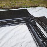 Pompadour fireplace with black marble modillions