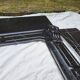 Pompadour fireplace with black marble modillions