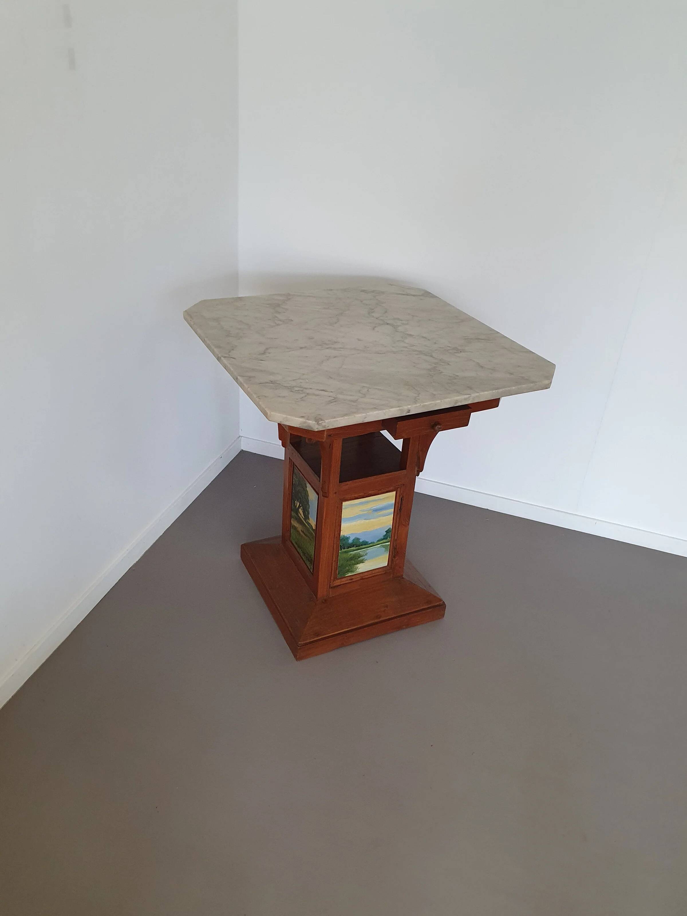 Indonesia table with marble top