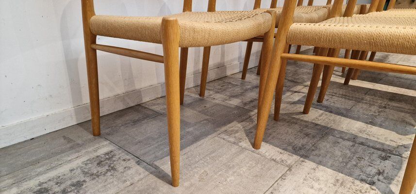 Set of 8 chairs by Niels Møller for JL Møllers, Denmark, 1975